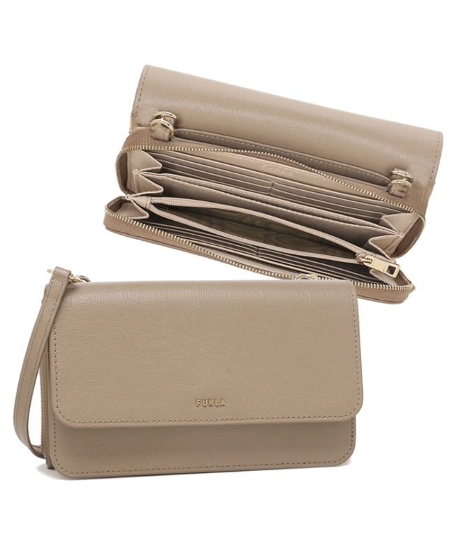 【FURLA フルラ】お財布ショルダー Furla フルラ ショルダーウォレット 長財布（小銭入れあり