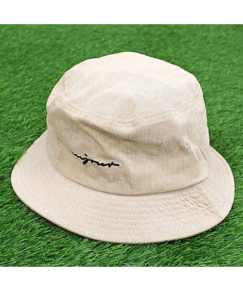 TopIsm(トップイズム)/ハット ゴルフウェア 帽子 メンズ ゴルフ バケットハット コーデュロイ ロゴ刺繍 キャップ/ベージュ