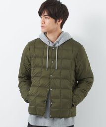green label relaxing(グリーンレーベルリラクシング)/【WEB限定】＜TAION＞クルーネック ダウン ロングスリーブ/OLIVE