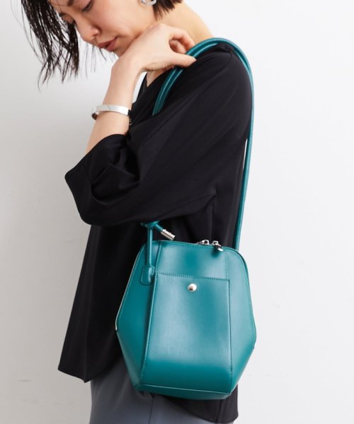 MK MICHEL KLEIN BAG(エムケーミッシェルクランバッグ)/フェイクレザーミニショルダーバッグ/グリーン