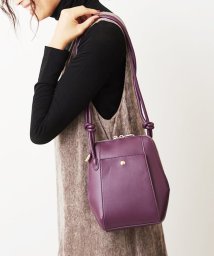 MK MICHEL KLEIN BAG(エムケーミッシェルクランバッグ)/フェイクレザーミニショルダーバッグ/パープル