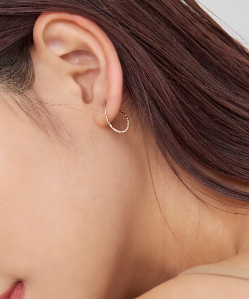 k10 きら 薔薇のレースフープピアス