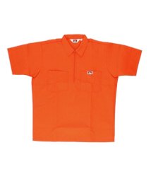 BACKYARD FAMILY(バックヤードファミリー)/BEN DAVIS ベンデイビス HalfZipper Short Sleeve Shirt Solid/オレンジ