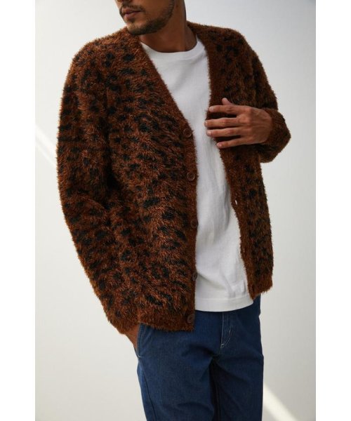 セール】SHAGGY LEOPARD CARDIGAN(505001761) アズールバイマウジー(AZUL by moussy)  MAGASEEK