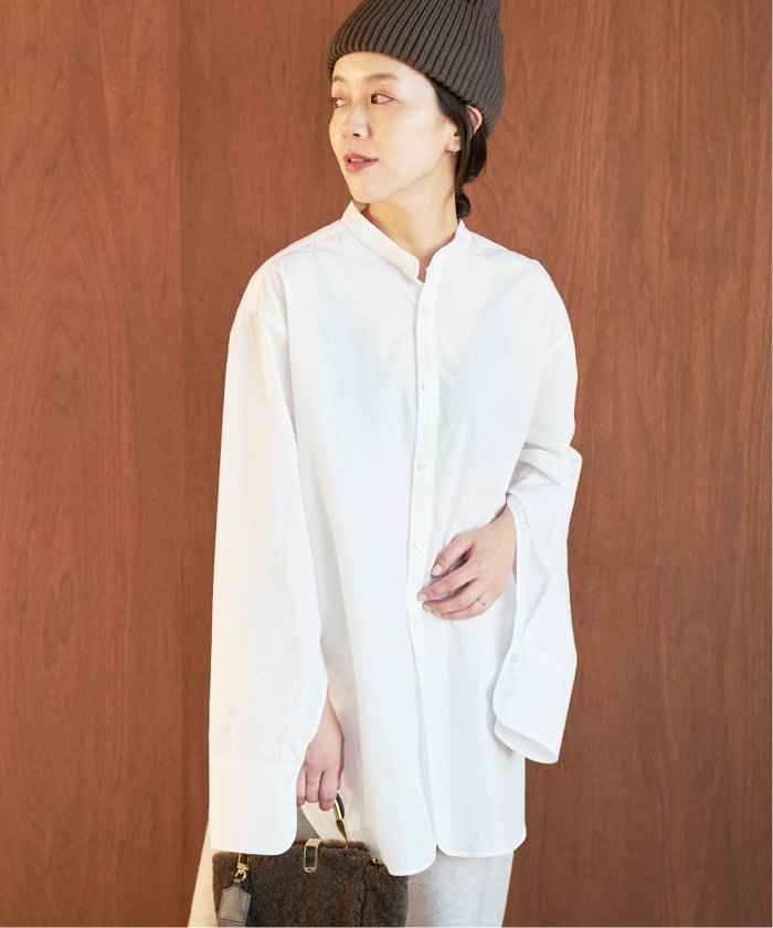 予約》Band Collar Slit Sleeves シャツ(505002428) | プラージュ ...