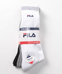 FILA socks Mens(フィラ　ソックス　メンズ)/ベーシック ロゴ刺繍 リブハイソックス 3足組 メンズ/その他2