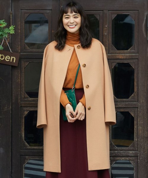 ウールカシミヤビーバー ノーカラー コート ウールカシミヤビーバー 品番 コート