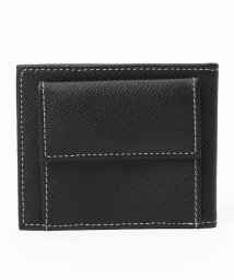 gino marina　luxe(ジーノマリーナリュクス)/牛本革薄型二つ折り財布/ブラック