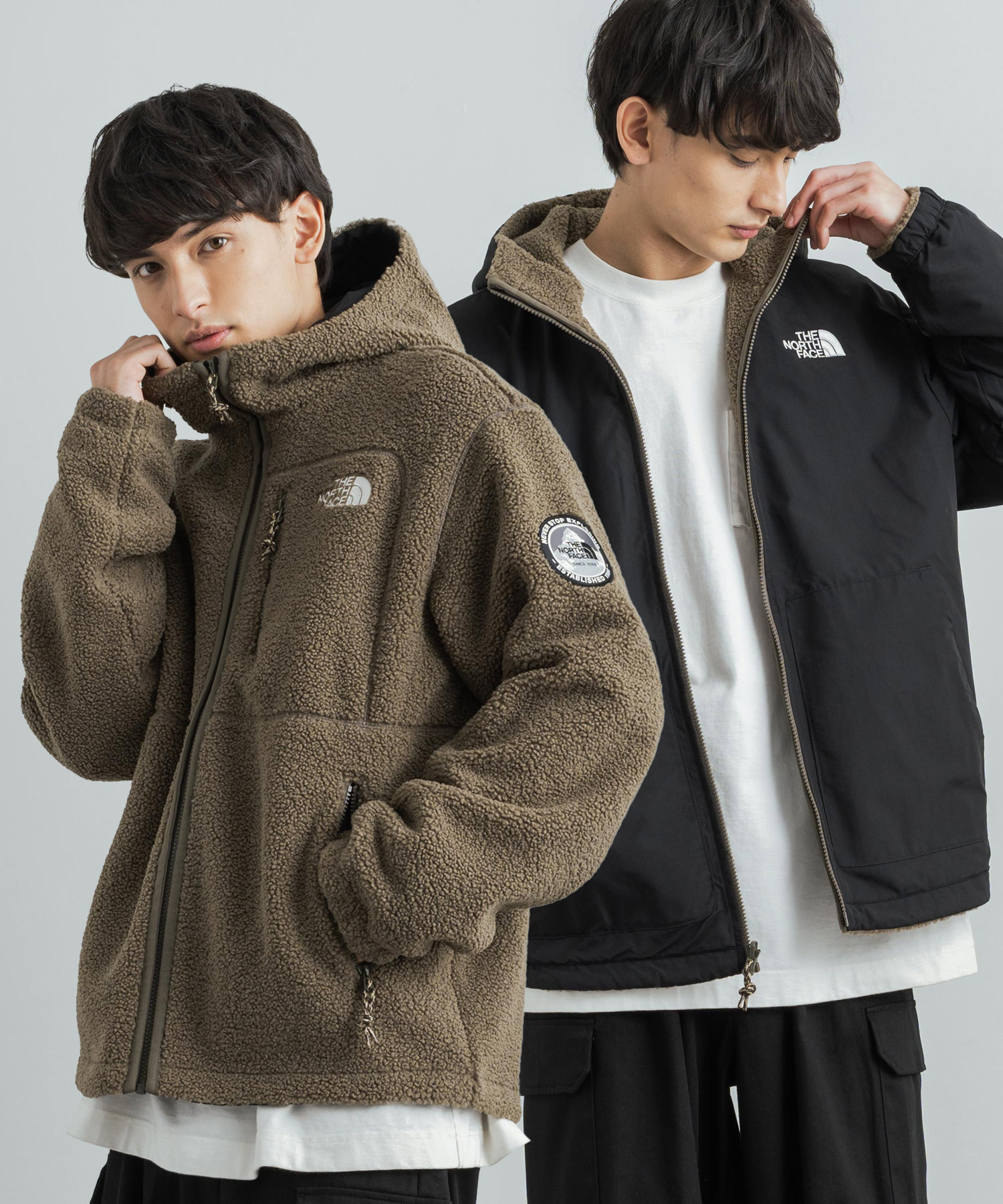 THE NORTH FACE ノースフェイス 韓国 DIXIE RVS FLEECE HOODIE ボアジャケット ボアフリース パーカー メンズ  レディース