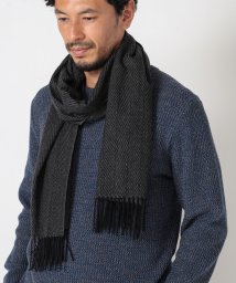 Men's Bigi/ベビーカシミヤヘリンボーンストール　カシミヤ100％/505005860