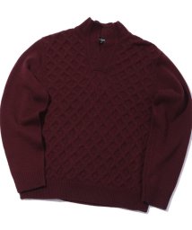 Men's Bigi(メンズビギ)/7Gハニカムスキッパーニット/ボルドー