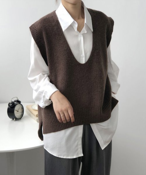 ニットベスト レディース ニットチョッキ アイモン Aimoon Magaseek ニットベスト レディース ニットチョッキ アイモン Aimoon Magaseek