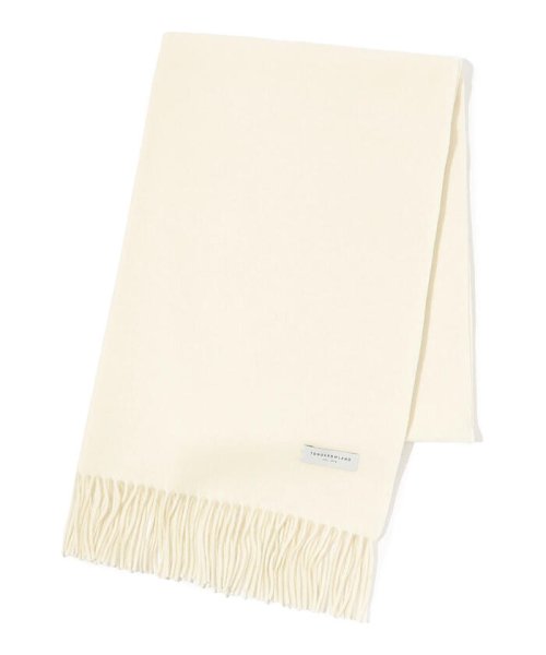 ウールカシミヤ フリンジマフラー 