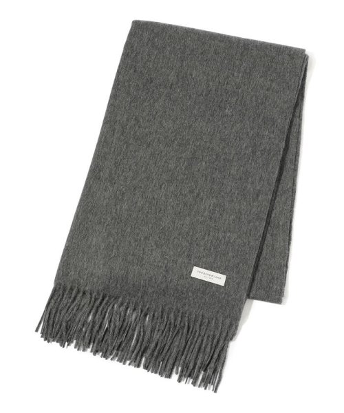 ウールカシミヤ フリンジマフラー 