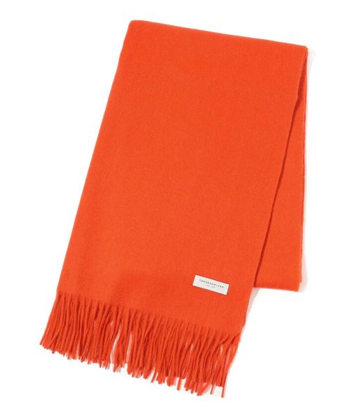 ウールカシミヤ フリンジマフラー 