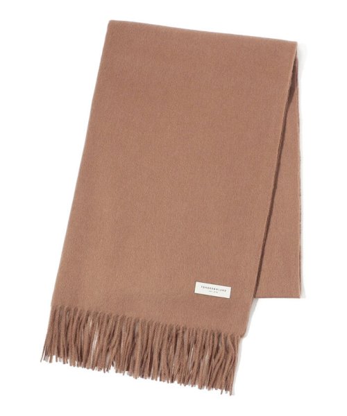 ウールカシミヤ フリンジマフラー 