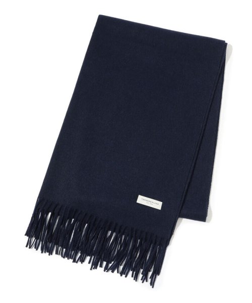 ウールカシミヤ フリンジマフラー 