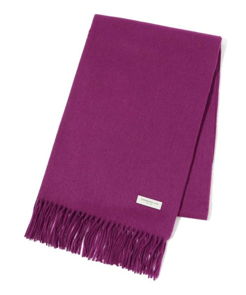 ウールカシミヤ フリンジマフラー 