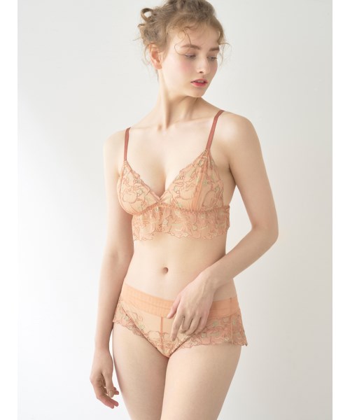 セール】【LILY BROWN Lingerie】ネコ柄レース ノンワイヤーブラ