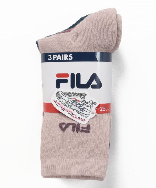 FILA socks Ladies(フィラ　ソックス　レディース)/クルーソックス 3足組 レディース/その他2