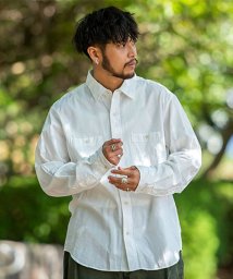 SB Select(エスビーセレクト)/SB select 国産ダンガリーワークシャツ 襟付きシャツ/ホワイト