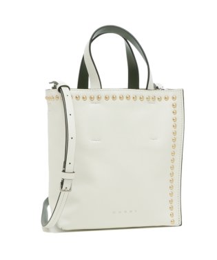 MARNI/マルニ トートバッグ ショルダーバッグ ミュゼオ 2WAY ホワイト グリーン メンズ レディース MARNI SHMP0040LP P2644 Z597N/505010301