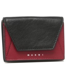 MARNI/マルニ 三つ折り財布 ミニ財布 ブラック レッド メンズ MARNI PFMI0052U0 P2644 Z590N/505010307