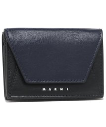 MARNI/マルニ 三つ折り財布 ミニ財布 ネイビー ブラック メンズ MARNI PFMI0052U0 P2644 Z592B/505010308