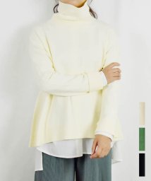 ARGO TOKYO(アルゴトウキョウ)/【2022バージョン※薄手滑らか生地】Rayon Stretch Turtle－neck Curve A Line Pullover25107 レーヨンストレッ/アイボリー