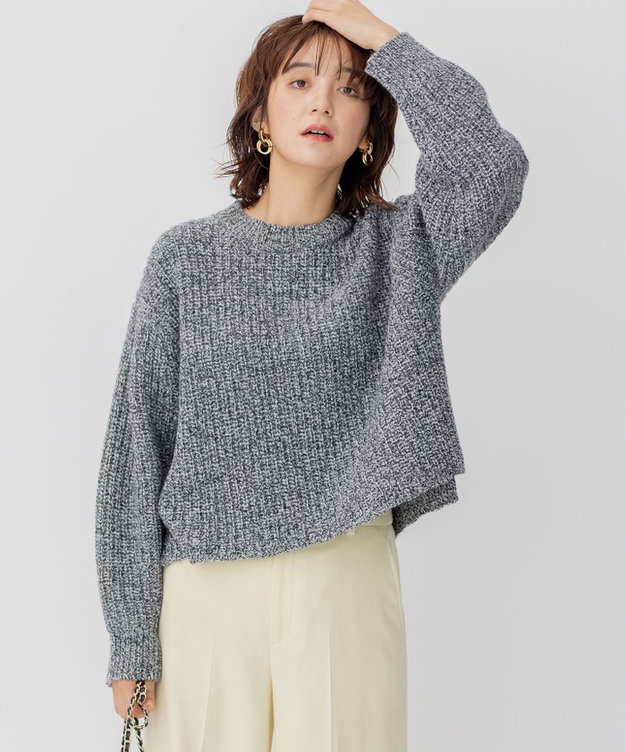 完売品 美品 AKIRANAKA デザインニット ノースリーブ リブ 黒 ボタン