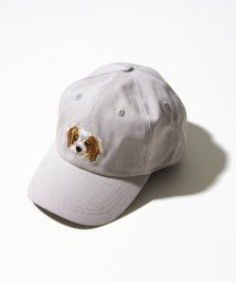 GLOSTER(GLOSTER)/【GLOSTER/グロスター】WASHED DOG embroidery CAP キャップ/グレイッシュベージュ