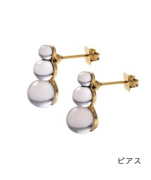 cream dot/3連クリアボールor艶めくパールのピアス/イヤリング/505013961