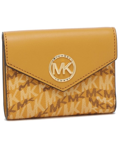 マイケルコース 三つ折り財布 グリニッジ ミニ財布 イエロー  