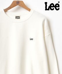 LAZAR(ラザル)/【Lazar】Lee/リー 別注 ビッグシルエット ロゴ ワンポイント刺繍 スウェット トレーナー メンズ レディース トップス カジュアル/ホワイト