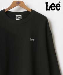 LAZAR(ラザル)/【Lazar】Lee/リー 別注 ビッグシルエット ロゴ ワンポイント刺繍 スウェット トレーナー メンズ レディース トップス カジュアル/ブラック