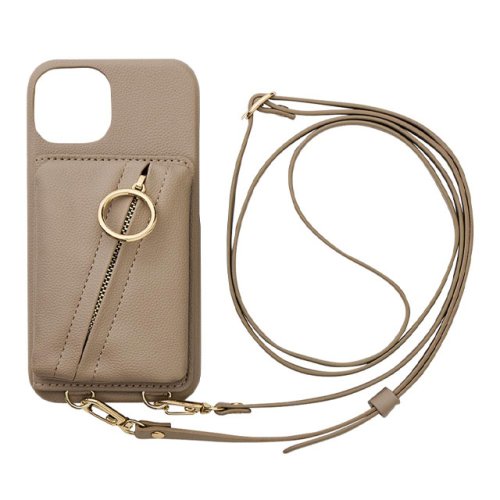MAELYS LOUNA(マエリスルーナ)/【iPhone14/13 ケース】Clutch Ring Case (beige)/00
