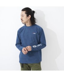 fila(men)(フィラ（メンズ）)/【ラン】吸水速乾 ストレッチ クルーネックロングTシャツ メンズ/ダークブルー