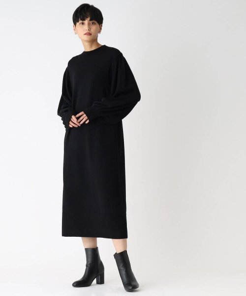 ハイネックニットワンピース オペークドットクリップ Opaque Clip Magaseek