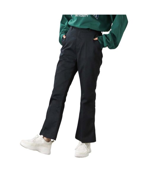 MAC HOUSE(women)(マックハウス（レディース）)/Dickies ディッキーズ ツイルフレアパンツ 2487－4401/ブラック