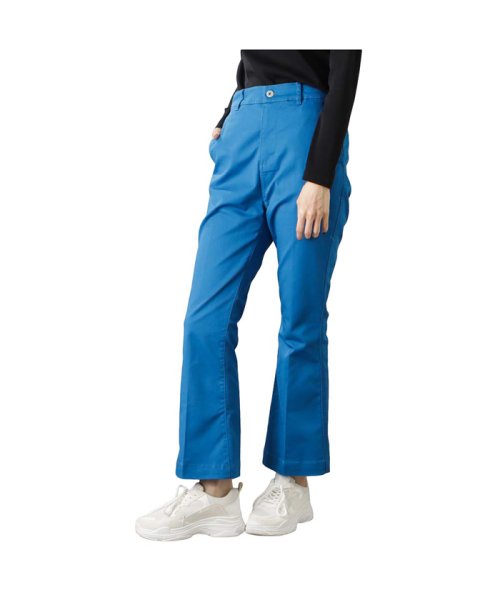 MAC HOUSE(women)(マックハウス（レディース）)/Dickies ディッキーズ ツイルフレアパンツ 2487－4401/ブルー