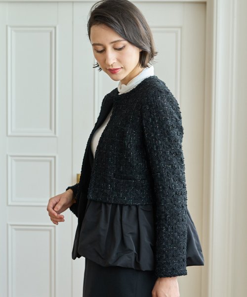 セール】ラメツイードペプラム ジャケット(505013651) | アナイ(ANAYI  