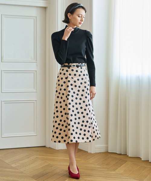 セール】グログランドットハイウエスト スカート(505013654) | アナイ  