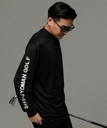 SB Select(エスビーセレクト)/SHI－JYOMAN GOLF アームロゴモックネックロンTEE 長袖Tシャツ/ブラック