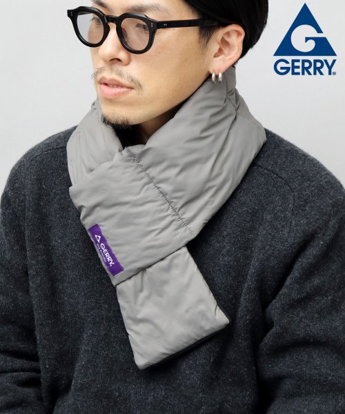 UNIVERSAL OVERALL(ユニバーサルオーバーオール)/GERRY ジェリー 再生ポリエステル REPREVE 差し込み 中綿マフラー ダウンマフラー ネックウォーマー 秋 冬 防寒 通勤 通学 アウトドア 旅行/グレー