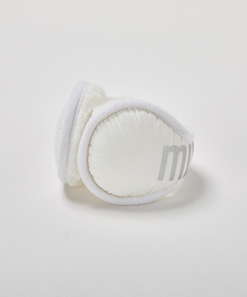 Munsingwear(マンシングウェア)/『ENVOY』折畳式　　ロゴプリント　イヤーウォーマー【アウトレット】/ホワイト