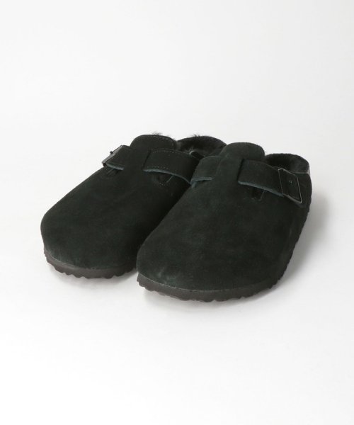 green label relaxing(グリーンレーベルリラクシング)/＜BIRKENSTOCK＞BOSTON SHEARLING サンダル/BLACK