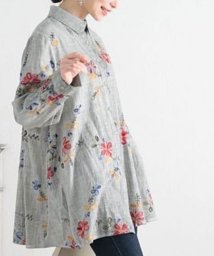 Sawa a la mode/映える花刺繍のコットンシャツブラウス/505022475