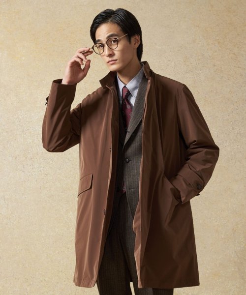 J.PRESS MENS(J．プレス　メンズ)/スタンドカラーコート / デタッチャブルフード/ブラウン系