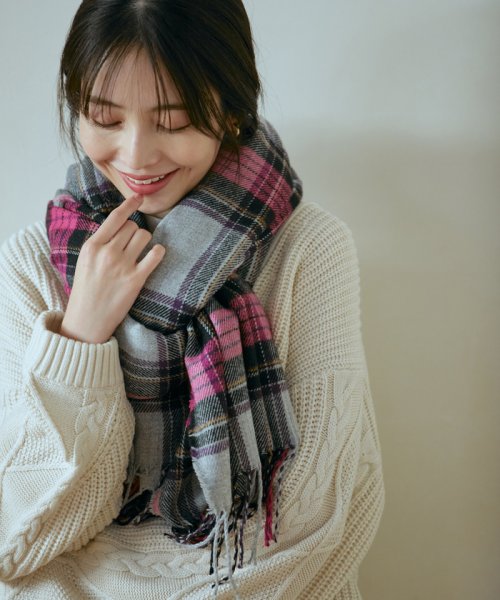 Web限定 大判チェックマフラー ビス Vis Magaseek Web限定 大判チェックマフラー ビス Vis Magaseek