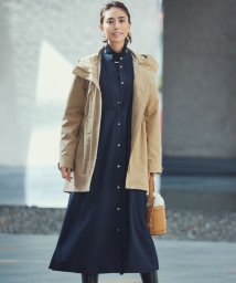 NIJYUSANKU（LARGE SIZE）(２３区（大きいサイズ）)/【CLASSY.コラボ/洗える】ウールストレッチツイル ピンタック ワンピース/ネイビー系